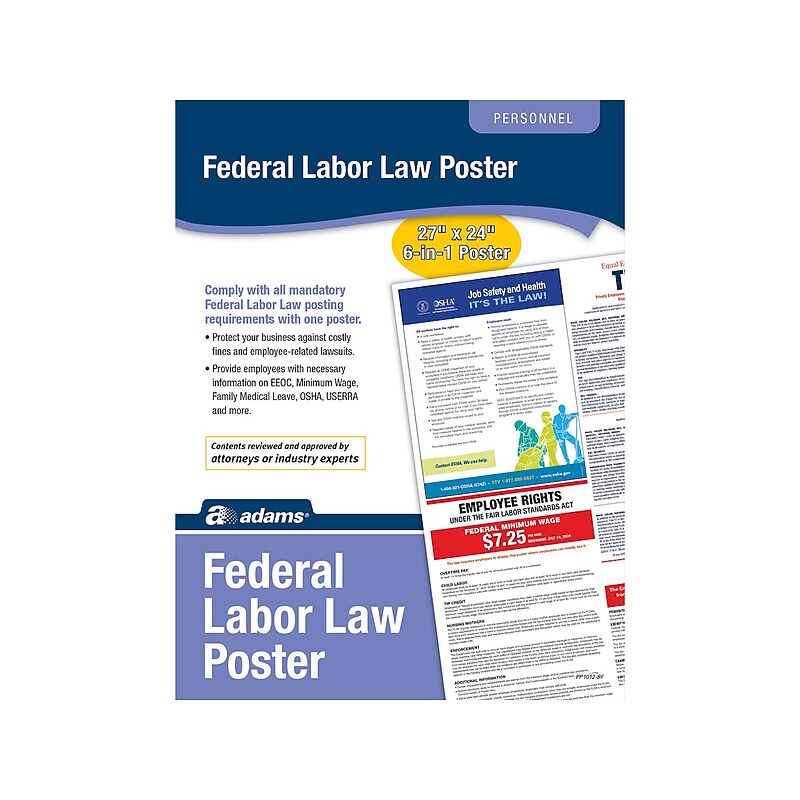 Adams Federal Labor Law Poster (ABF PP1012) image 1