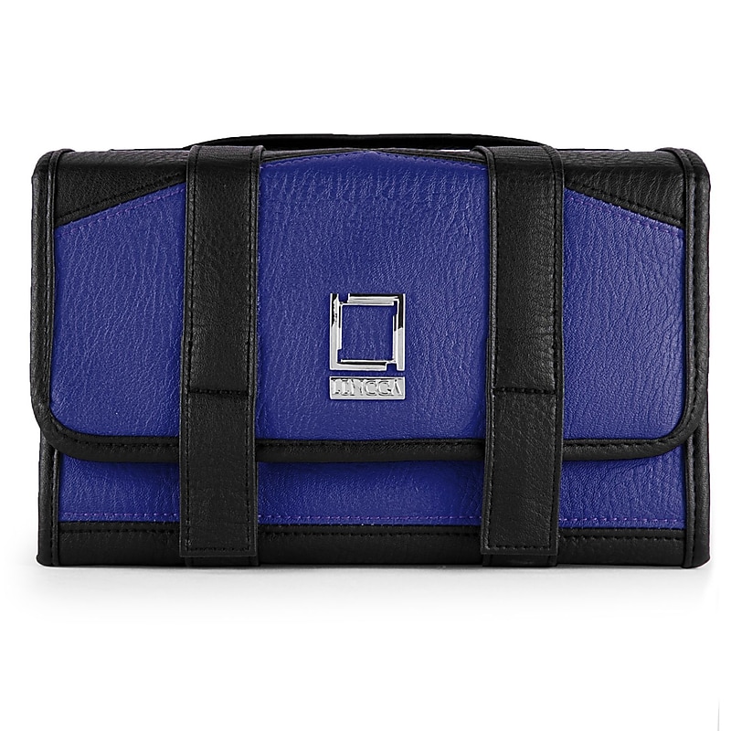 Lencca Stowaway 5" Faux Leather Travel Organizer, Water Resistant, Royal Black (LENLEA022) image 1