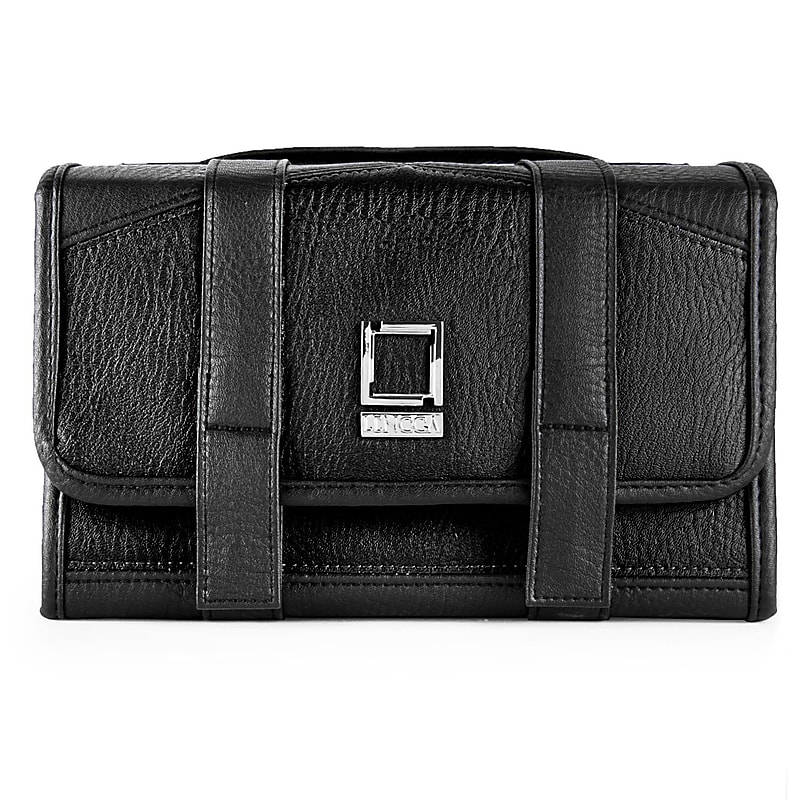 Lencca Stowaway 5" Faux Leather Travel Organizer, Water Resistant, Classic Black (LENLEA020) image 1