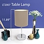 Simple Designs Incandescent Table Lamp Set, Grey (LT2007-GRY-2PK)~#|#~sp60347444_sc7