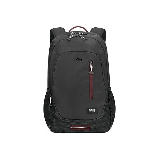 Solo New York Varsity Region Laptop Backpack, Solid, Black (VAR7044) at Staples