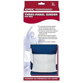 OTC Three Panel Binder For Men - 9 inch, XL, White, (2509-XL)