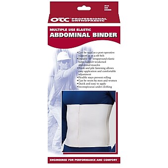 OTC Multiple Use Abdominal Binder - 10 inch, XL, White, (2518-XL)