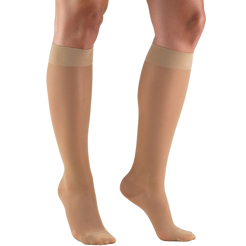 Truform Women's Stockings, Knee High, Sheer: 15-20 mmHg, S, LIGHT BEIGE (1773LB-S) image 1