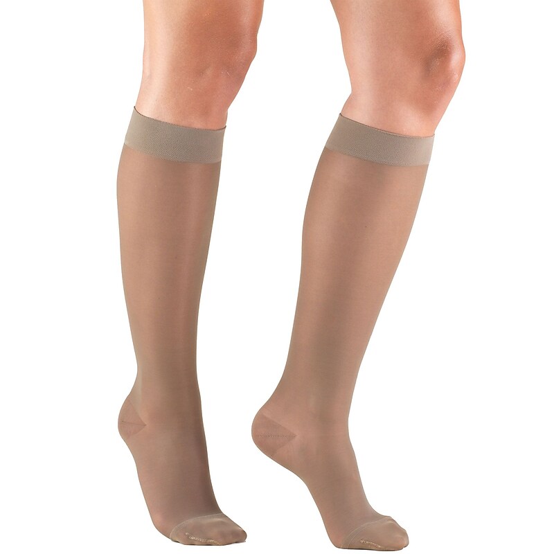 Truform Women's Stockings, Knee High, Sheer: 15-20 mmHg, S, TAUPE (1773TP-S) image 1
