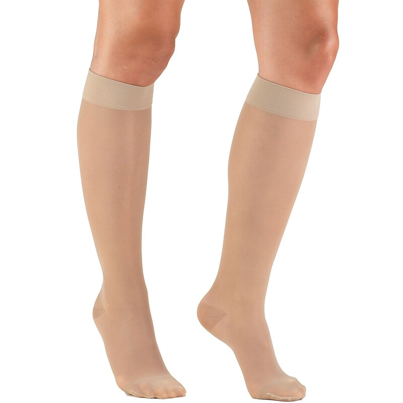 Truform Women's Stockings, Knee High, Sheer: 15-20 mmHg, S, NUDE (1773ND-S) image 1