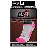 CSX Low Cut Ankle Sock Pro, M, PINK ON GREEN (X100PGR-M)