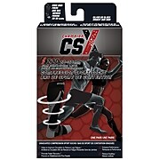 CSX Compression  Socks, Sport Recovery Style, 20-30 mmHg, L, SILVER ON BLACK (X220SB-L)