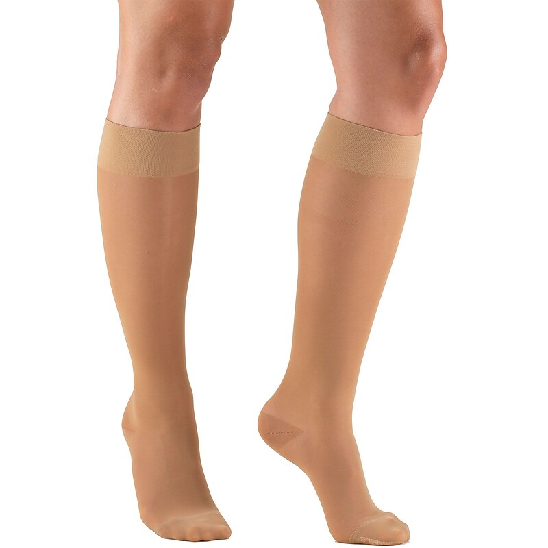 Truform Women's Stockings, Knee High, Sheer: 15-20 mmHg, 2L, BEIGE (1773BG-2L) image 1