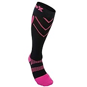 CSX Compression  Socks, Sport Recovery Style, 15-20 mmHg, XL, PINK ON BLACK (X200PB-XL)