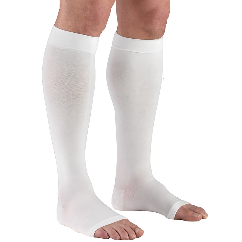 Truform Stockings, Knee High, Open Toe: 30-40 mmHg, S, WHITE (0845WH-S) image 1