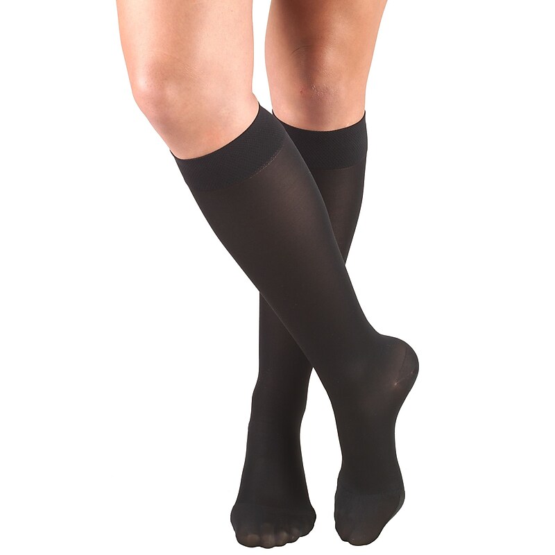 Truform Women's Stockings, Knee High, Closed Toe: 15-20 mmHg, S, BLACK (0373BL-S) image 1