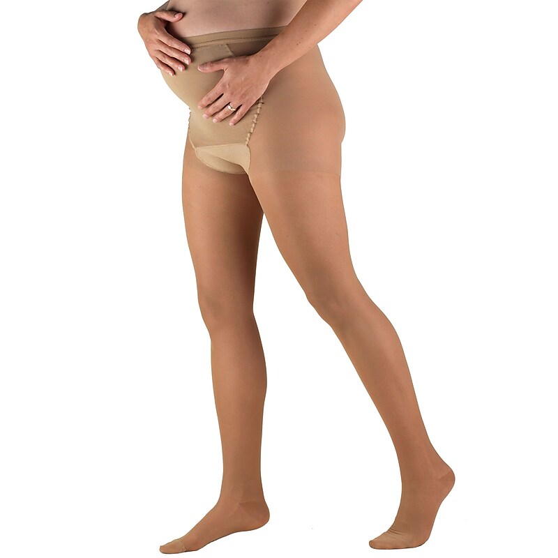 Truform Maternity Pantyhose, Sheer: 20-30 mmHg, P, BEIGE (1777-P) image 1