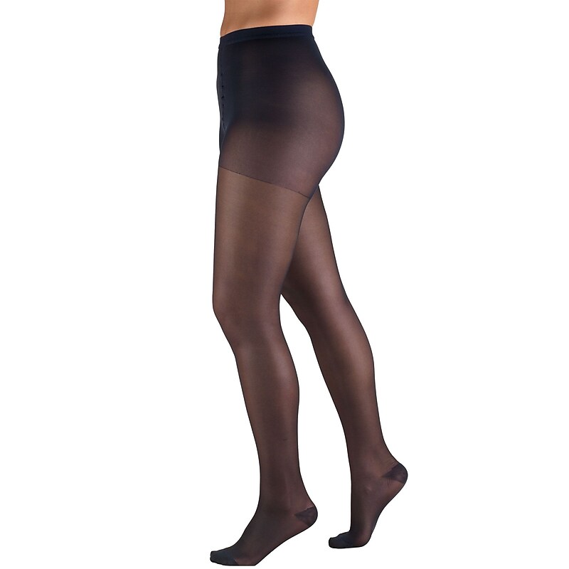 Truform Sheer Pantyhose: 15-20 mmHg, T, NAVY (1775NV-T) image 1