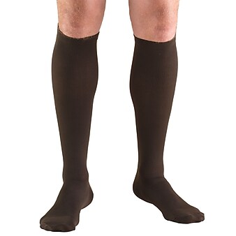 Truform Men's Socks, Knee High, Dress Style: 30-40 mmHg, S, BROWN (1954BN-S)