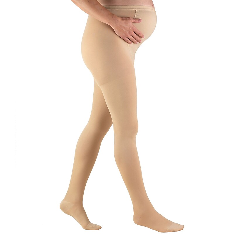 Truform Maternity Pantyhose: 20-30 mmHg, M, BEIGE (1757BG-P) image 1