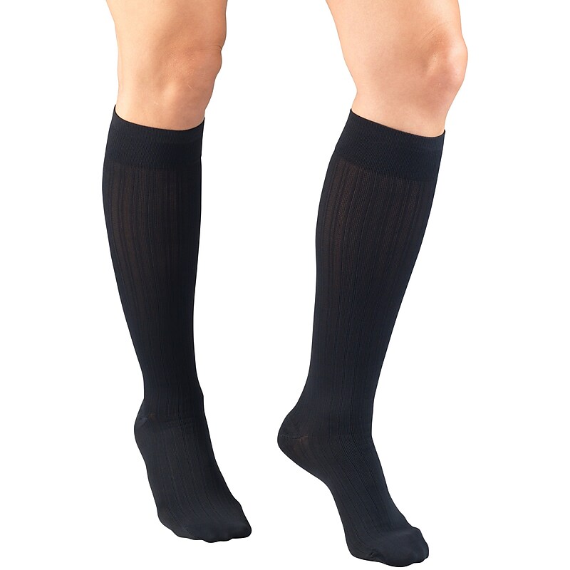 Truform Women's Trouser Socks, Dress Style, Rib Pattern: 15-20 mmHg, S, NAVY (1973NV-S) image 1
