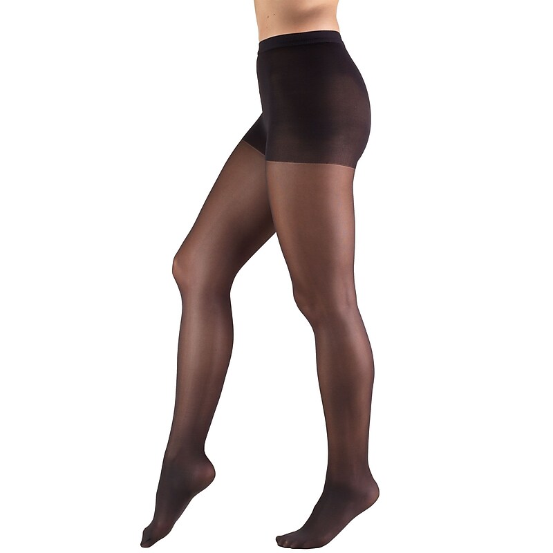 Truform Sheer Pantyhose: 8-15 mmHg, T, BLACK (1765BL-T) image 1
