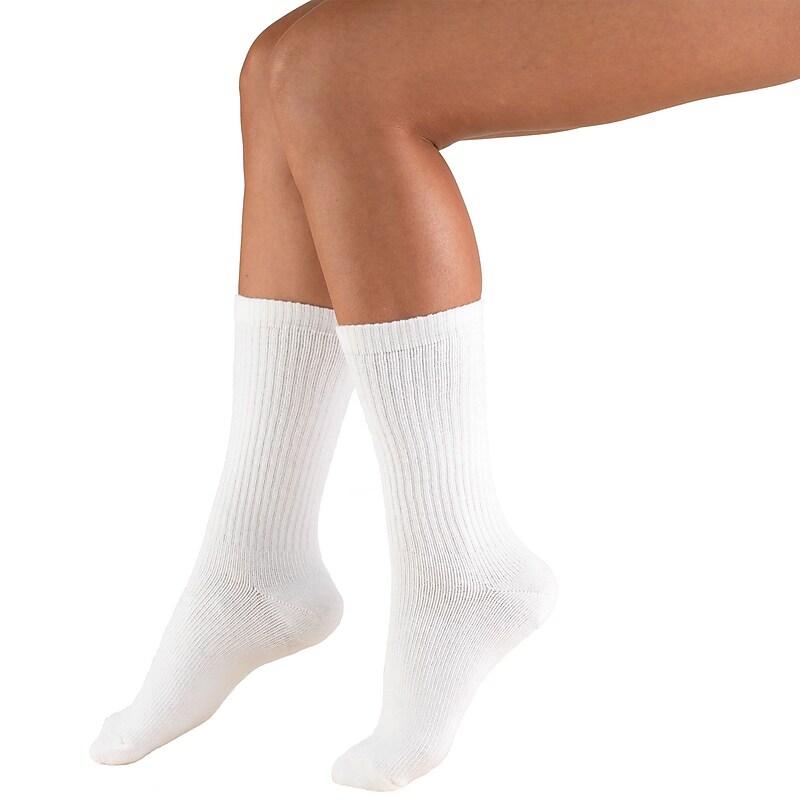 Truform Socks, Crew Length:: 8-15 mmHg, XS, WHITE (1912WH-XS) image 1