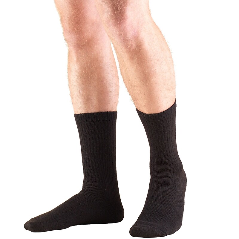 Truform Socks, Crew Length:: 8-15 mmHg, XL, BLACK (1912BL-XL) image 1