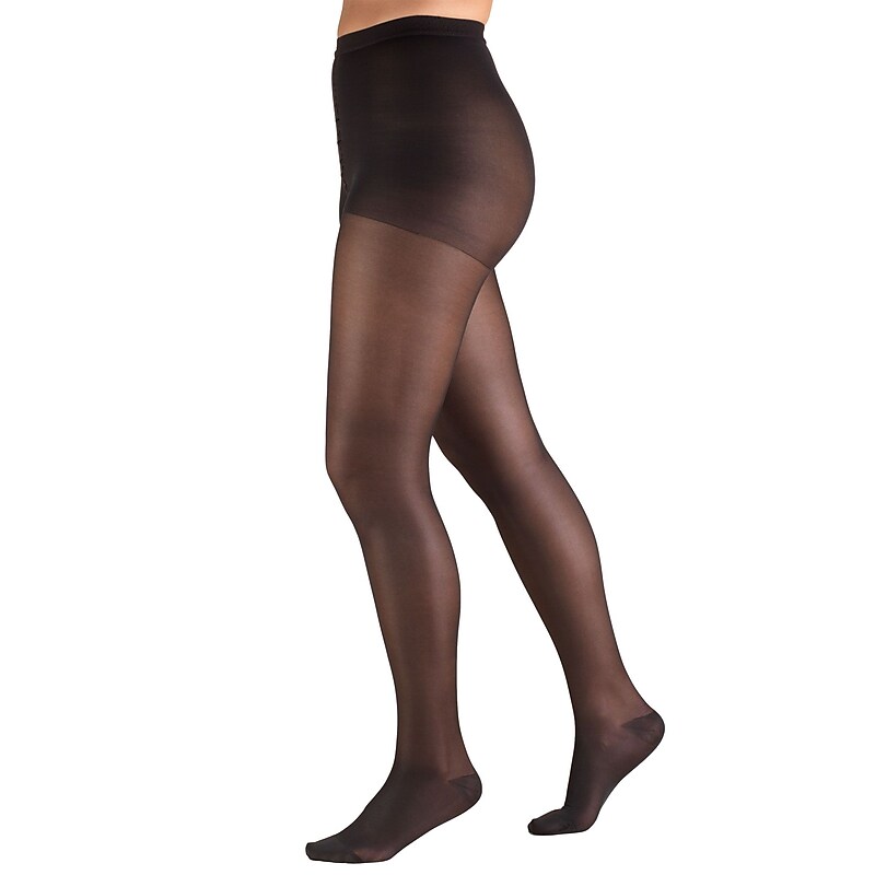 Truform Sheer Pantyhose: 15-20 mmHg, T, BLACK (1775BL-T) image 1
