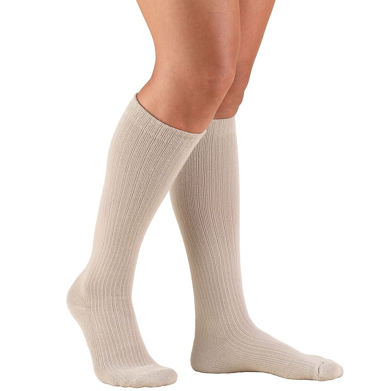 Truform Women's Socks, Cushion Foot, Active Casual Style: 15-20 mmHg, M, TAN (1963TN-M) image 1