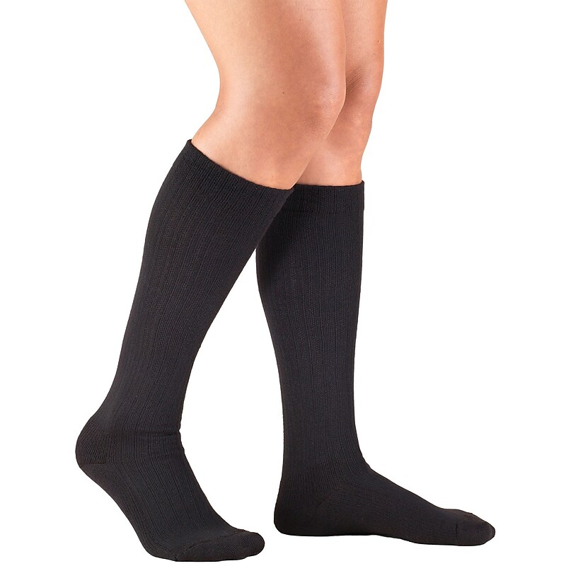 Truform Women's Socks, Cushion Foot, Active Casual Style: 15-20 mmHg, XL, BLACK (1963BL-XL) image 1