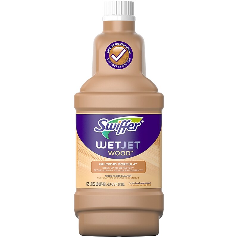 Swiffer WetJet Wood Floor Liquid Cleaner Solution Refill, 42.2 fl oz (23682) image 1