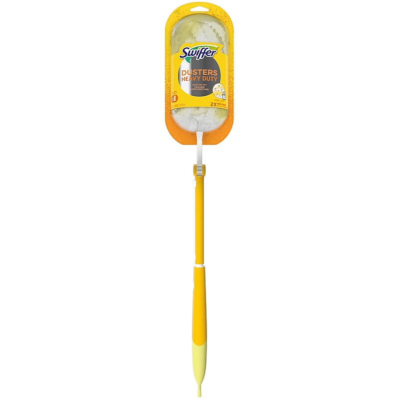 Swiffer 3 ft. Telescoping Duster Kit, Yellow, 3 Dusters/Box (80900) image 1