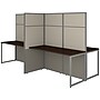 Bush Business Furniture Easy Office 66"H x 119"W 4 Person Back to Back Cubicle Workstation, Mocha Cherry (EODH660MR-03K)~#|#~sp60421748_sc7