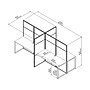 Bush Business Furniture Easy Office 66"H x 119"W 4 Person Back to Back Cubicle Workstation, Mocha Cherry (EODH660MR-03K)~#|#~sp60421749_sc7