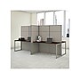 Bush Business Furniture Easy Office 66"H x 119"W 4 Person Back to Back Cubicle Workstation, Mocha Cherry (EODH660MR-03K)~#|#~sp60421750_sc7