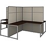 Bush Business Furniture Easy Office 66"H x 119"W 4 Person T-Shaped Cubicle Workstation, Mocha Cherry (EODH760MR-03K)~#|#~sp60421777_sc7
