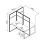 Bush Business Furniture Easy Office 66"H x 60"W 2 Person Back to Back Cubicle Workstation, Mocha Cherry (EODH460MR-03K)~#|#~sp60421787_sc7