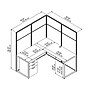 Bush Business Furniture Easy Office 66"H x 60"W L-Shaped Cubicle Panel Workstation, Mocha Cherry (EODH36SMR-03K)~#|#~sp60421798_sc7