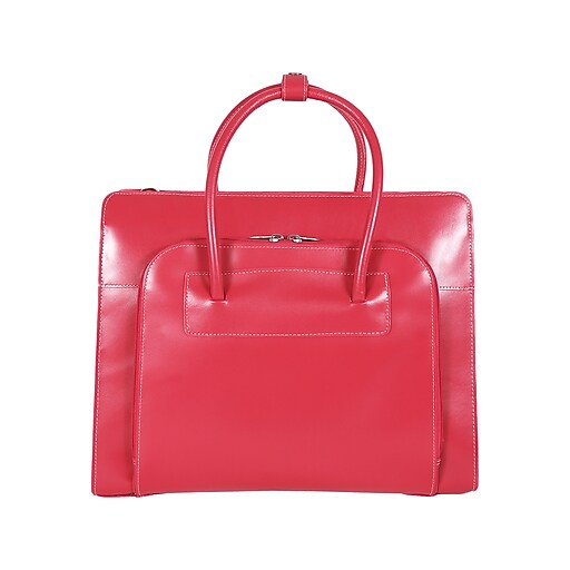 McKleinUSA W Series LAKE FOREST Leather Pocket Briefcase, Fuchsia