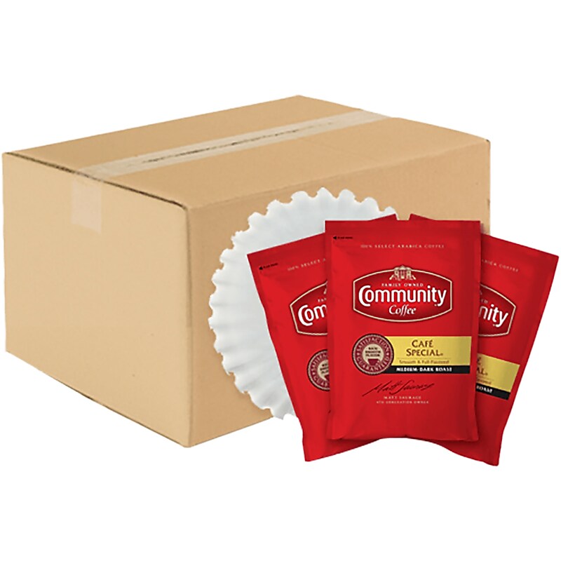 Community Coffee Cafe Special Ground Coffee, Medium Roast, 40/Carton (15104) image 1