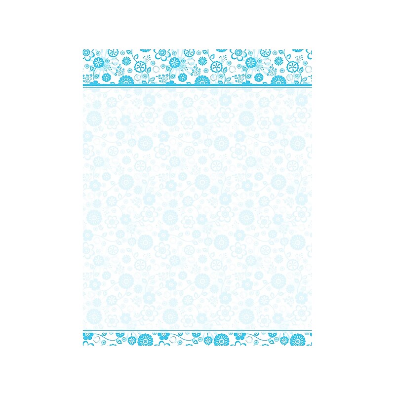 Geographics Aqua Premium Letterheads, 8.5" x 11", 50/Pack (48831) image 1