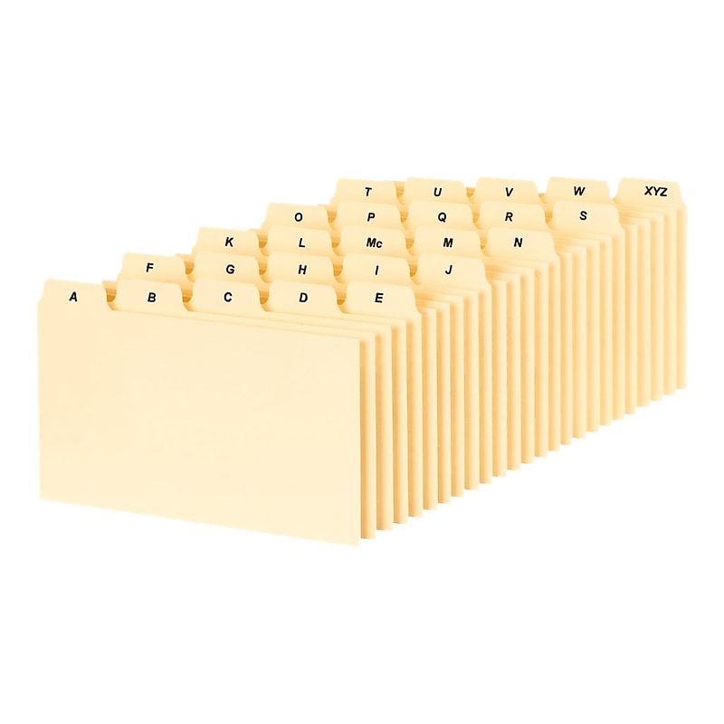 Oxford Index Card Dividers, 3" x 5", Manila, 25/Set (B5325) image 1
