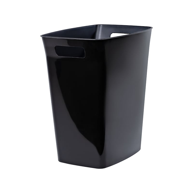 Hefty Polypropylene Trash Can with no Lid, Black, 6 Gal. (2159-75) image 1