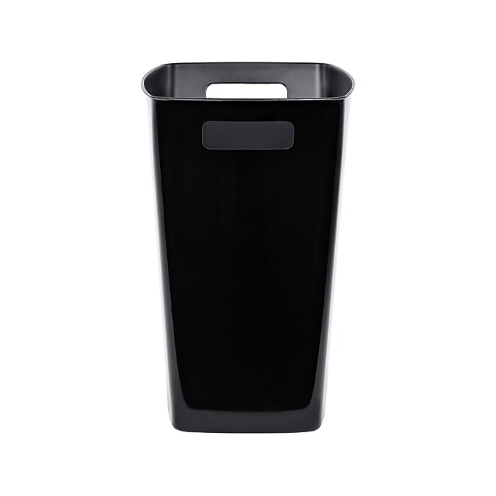 Hefty Polypropylene Trash Can with no Lid, Black, 6 Gal. (2159-75
