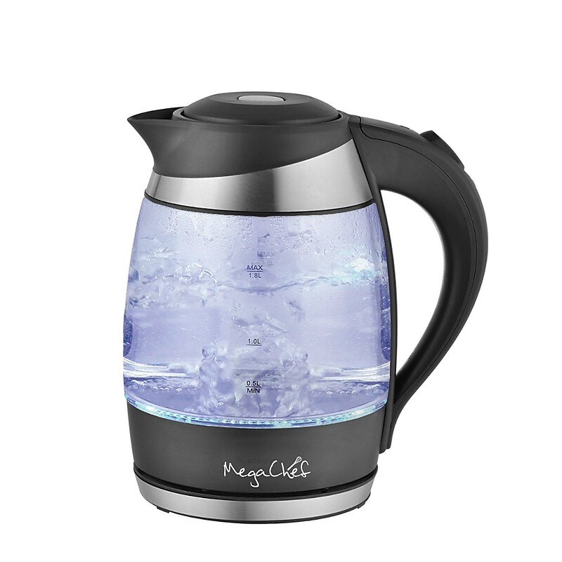 MegaChef Glass Electric Tea Kettle, 7.6 Cups (93598372M) image 1