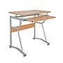 Techni Mobili 43"W Compact Computer Desk with Side Shelf and Keyboard Panel, Cherry (RTA-8336-C09)~#|#~sp60783183_sc7