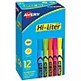 Avery HI-LITER The Original Tank Highlighters, Chisel, Assorted Fluorescent, 12/Set (98034)~#|#~sp60783421_sc7