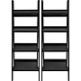 Ameriwood Home Lawrence 60"H 4-Shelf Ladder Bookcase Bundle, Black (9482096)~#|#~sp60784297_sc7