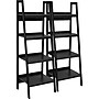 Ameriwood Home Lawrence 60"H 4-Shelf Ladder Bookcase Bundle, Black (9482096)~#|#~sp60784368_sc7