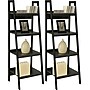 Ameriwood Home Lawrence 60"H 4-Shelf Ladder Bookcase Bundle, Black (9482096)~#|#~sp60784369_sc7
