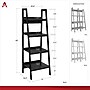 Ameriwood Home Lawrence 60"H 4-Shelf Ladder Bookcase Bundle, Black (9482096)~#|#~sp60784372_sc7