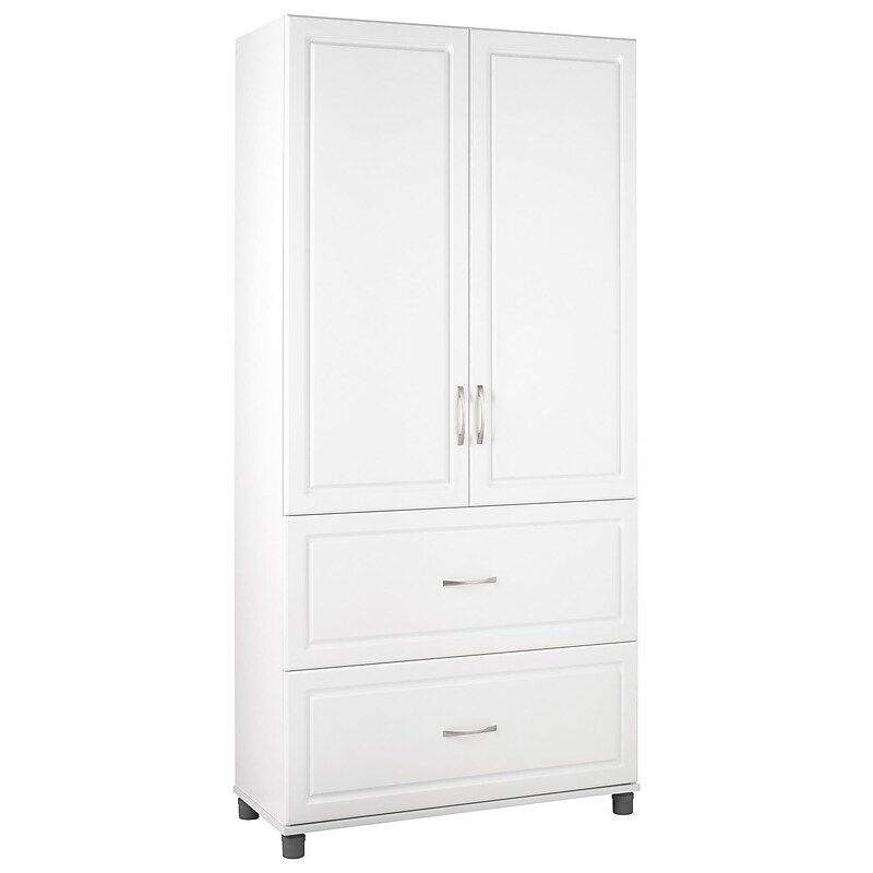 SystemBuild Kendall 36" 2 Door/2 Drawer Storage Cabinet, White (7364401PCOM) image 1