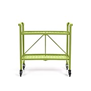 COSCO Outdoor Living INTELLIFIT Outdoor Or Indoor Folding Serving Cart with 2 Shelves, Apple Green (87501APG1E)